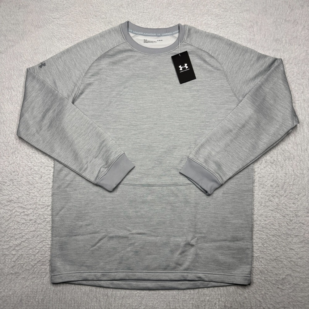 Under Armour Gray Fleece Storm Long‎ Sleeve Crew Neck Sweater 1370383 Men's L